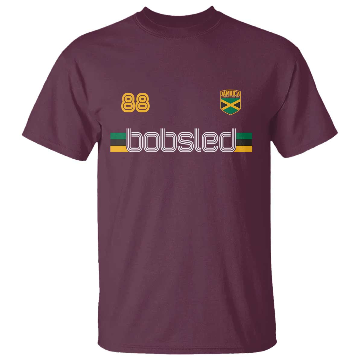Jamaica Bobsled 1988 Sports Jersey Style T Shirt Retro Winter Games Team Island Jamaican Pride
