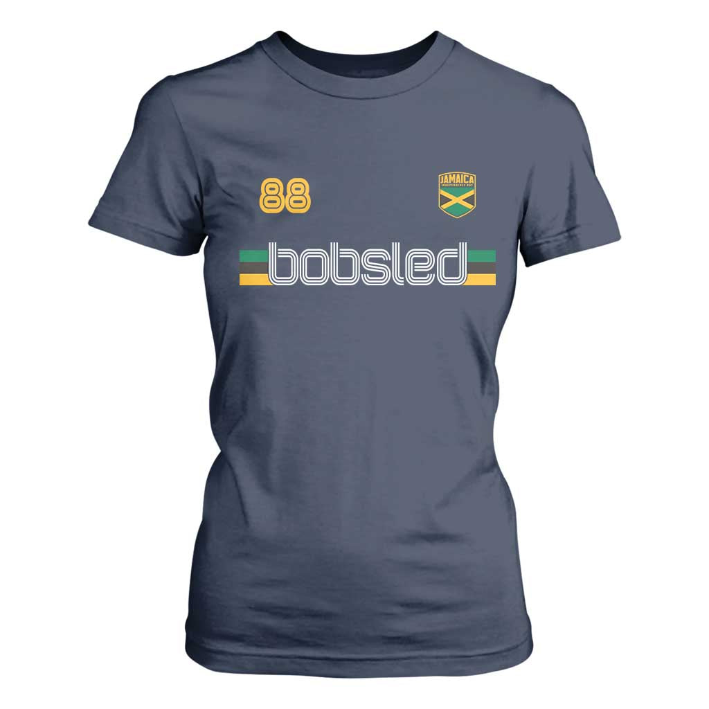 Jamaica Bobsled 1988 Sports Jersey Style T Shirt For Women Retro Winter Games Team Island Jamaican Pride