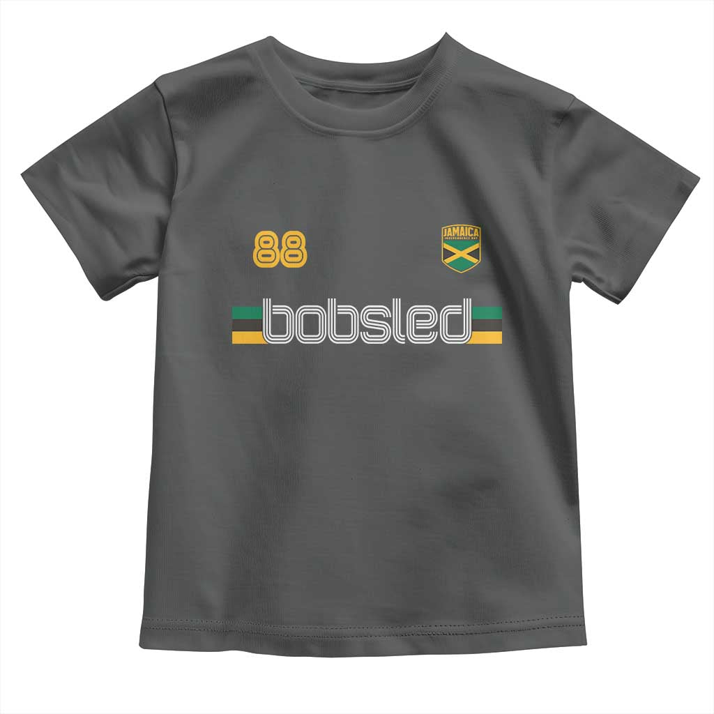 Jamaica Bobsled 1988 Sports Jersey Style Toddler T Shirt Retro Winter Games Team Island Jamaican Pride