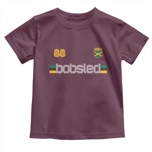 Jamaica Bobsled 1988 Sports Jersey Style Toddler T Shirt Retro Winter Games Team Island Jamaican Pride