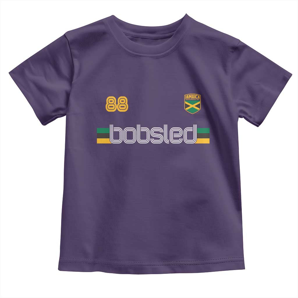 Jamaica Bobsled 1988 Sports Jersey Style Toddler T Shirt Retro Winter Games Team Island Jamaican Pride