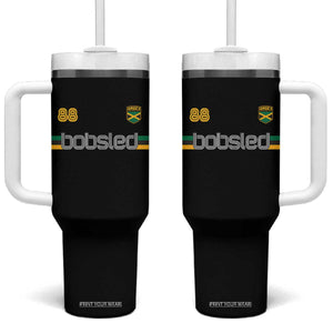 Jamaica Bobsled 1988 Sports Jersey Style Tumbler With Handle Retro Winter Games Team Island Jamaican Pride