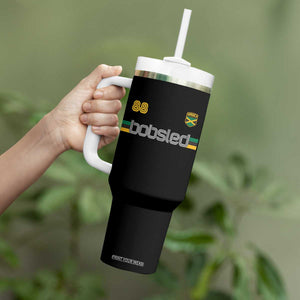 Jamaica Bobsled 1988 Sports Jersey Style Tumbler With Handle Retro Winter Games Team Island Jamaican Pride