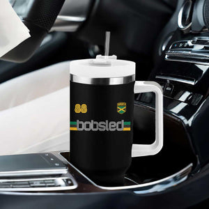 Jamaica Bobsled 1988 Sports Jersey Style Tumbler With Handle Retro Winter Games Team Island Jamaican Pride