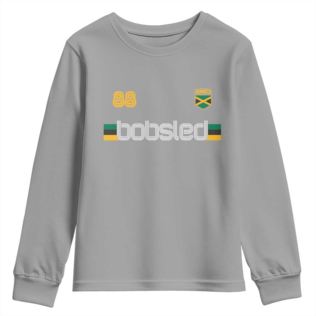 Jamaica Bobsled 1988 Sports Jersey Style Youth Sweatshirt Retro Winter Games Team Island Jamaican Pride