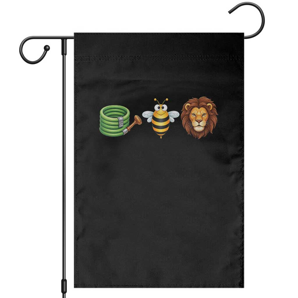 Hose Bee Lion Meme Slang Funny Wordplay Pun Graphic Garden Flag