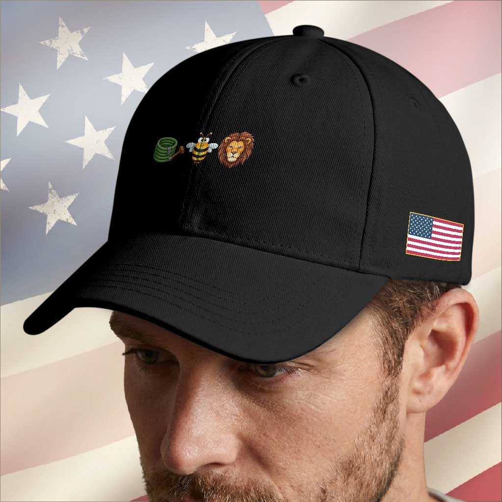 Hose Bee Lion Meme Slang Funny Wordplay Pun Graphic Baseball Cap