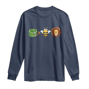 Hose Bee Lion Meme Slang Funny Wordplay Pun Graphic Long Sleeve Shirt