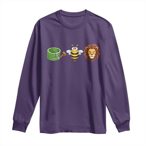 Hose Bee Lion Meme Slang Funny Wordplay Pun Graphic Long Sleeve Shirt