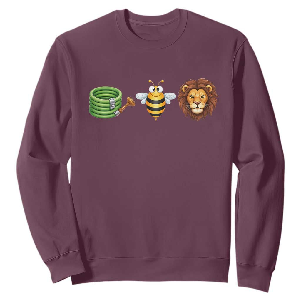 Hose Bee Lion Meme Slang Funny Wordplay Pun Graphic Sweatshirt