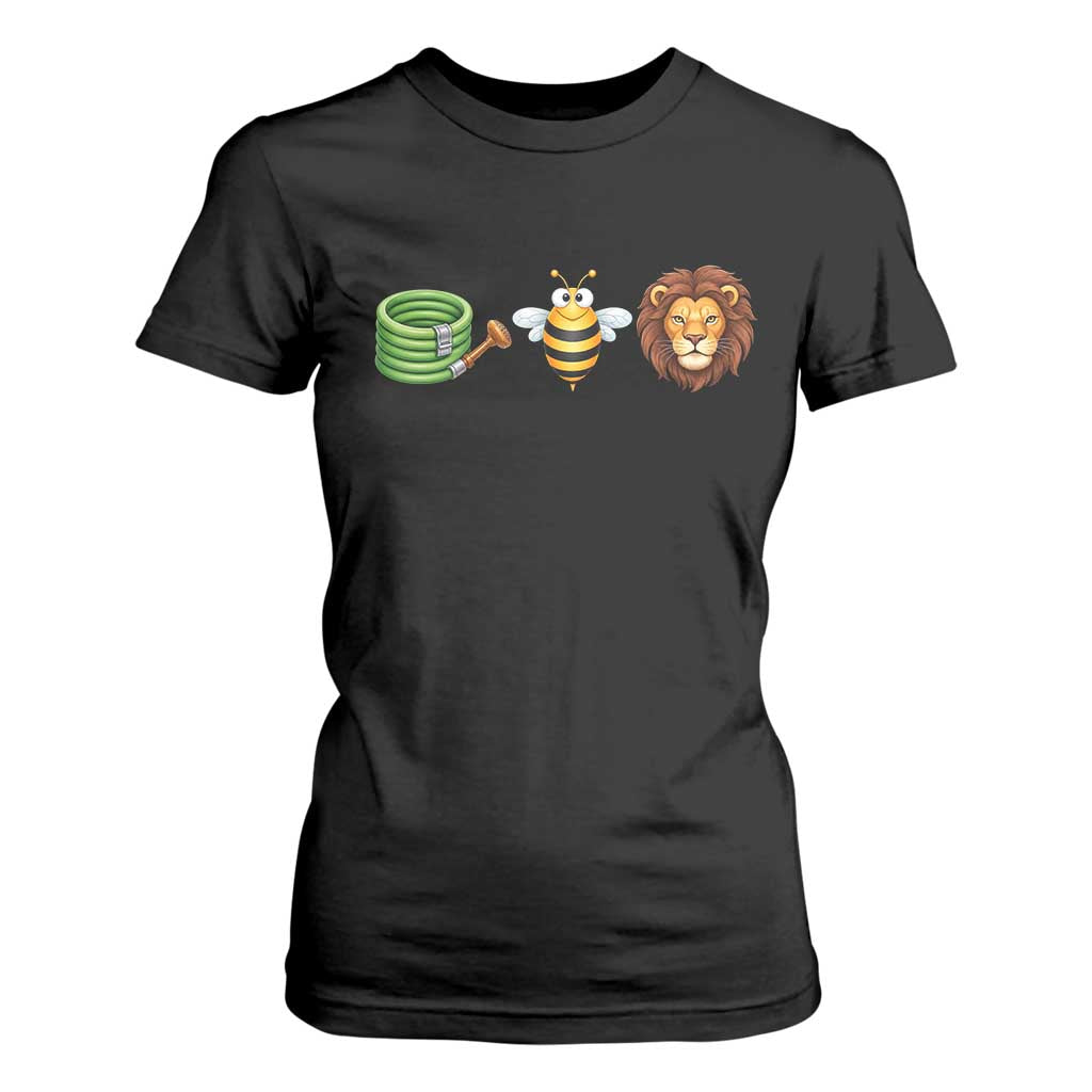 Hose Bee Lion Meme Slang Funny Wordplay Pun Graphic T Shirt For Women
