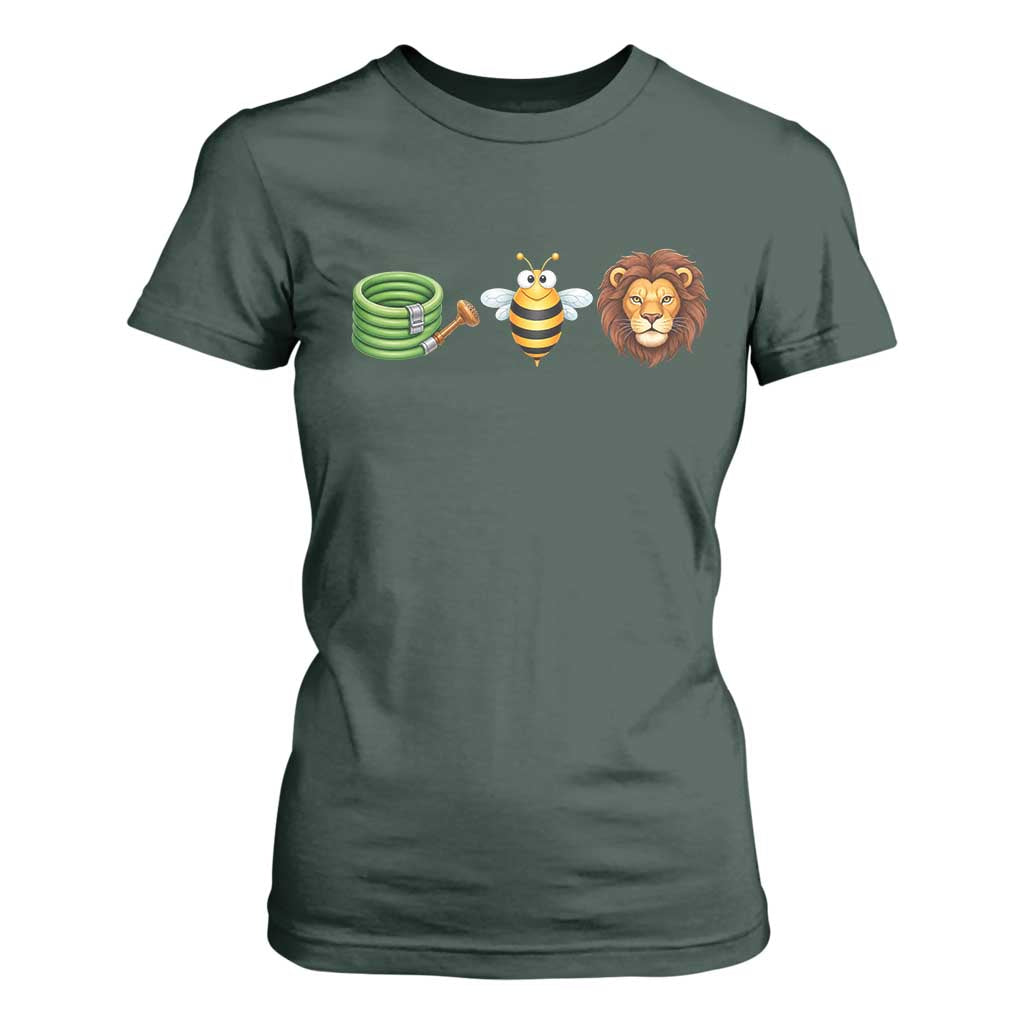 Hose Bee Lion Meme Slang Funny Wordplay Pun Graphic T Shirt For Women