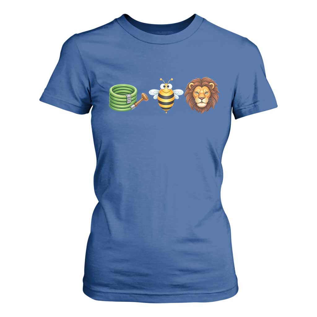 Hose Bee Lion Meme Slang Funny Wordplay Pun Graphic T Shirt For Women