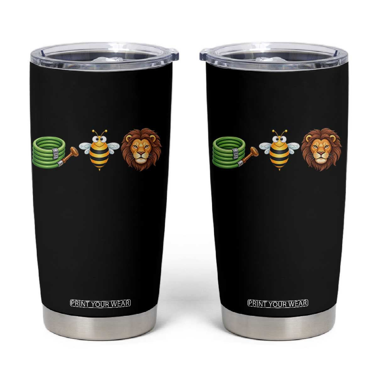 Hose Bee Lion Meme Slang Funny Wordplay Pun Graphic Tumbler Cup