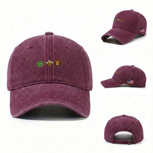 Hose Bee Lion Meme Slang Funny Wordplay Pun Graphic Washed Cotton Baseball Cap