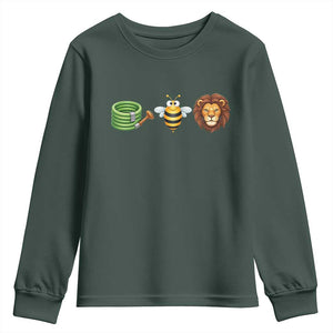 Hose Bee Lion Meme Slang Funny Wordplay Pun Graphic Youth Sweatshirt