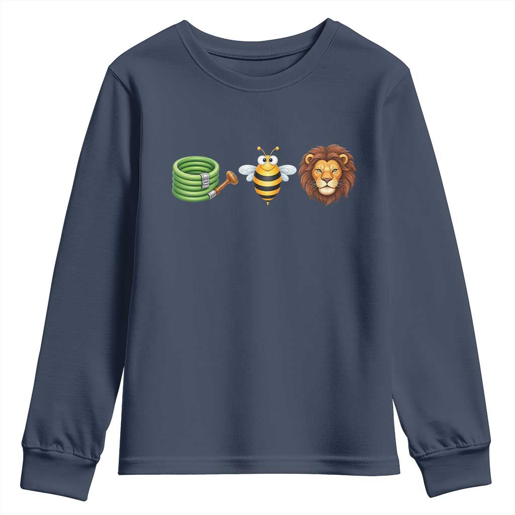 Hose Bee Lion Meme Slang Funny Wordplay Pun Graphic Youth Sweatshirt