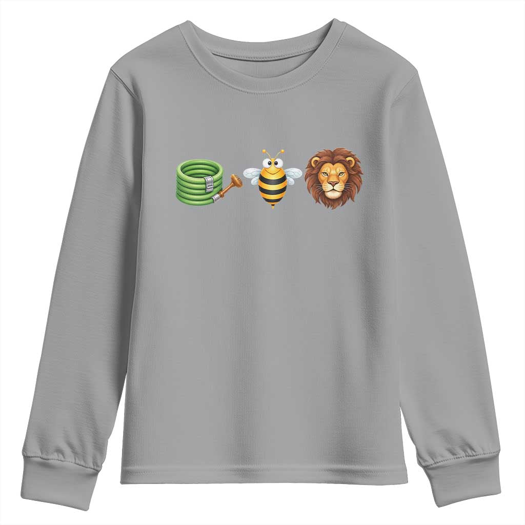 Hose Bee Lion Meme Slang Funny Wordplay Pun Graphic Youth Sweatshirt