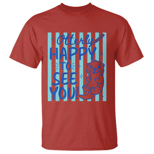 Cute Otter Pun Back To School Retro Preppy T Shirt Otterly Happy To See You