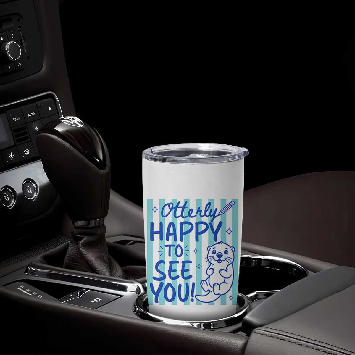 Cute Otter Pun Back To School Retro Preppy Tumbler Cup Otterly Happy To See You