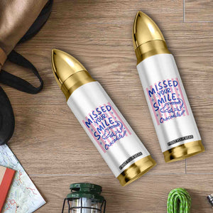 Cute Crocodile Pun Back To School Retro Preppy Bullet Tumbler Missed Your Smile Crocodile