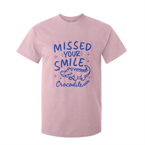 Cute Crocodile Pun Back To School Retro Preppy T Shirt For Kid Missed Your Smile Crocodile