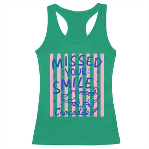 Cute Crocodile Pun Back To School Retro Preppy Racerback Tank Top Missed Your Smile Crocodile