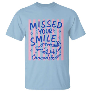 Cute Crocodile Pun Back To School Retro Preppy T Shirt Missed Your Smile Crocodile