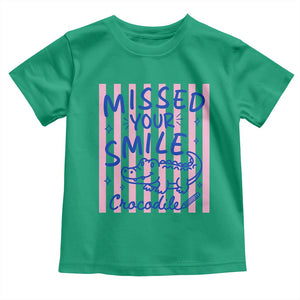 Cute Crocodile Pun Back To School Retro Preppy Toddler T Shirt Missed Your Smile Crocodile