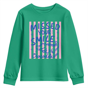 Cute Crocodile Pun Back To School Retro Preppy Youth Sweatshirt Missed Your Smile Crocodile