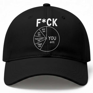 Funny Fuck Profanity Pie Chart You Off It This Shit That Baseball Cap Sarcastic Anti Social Office Humor