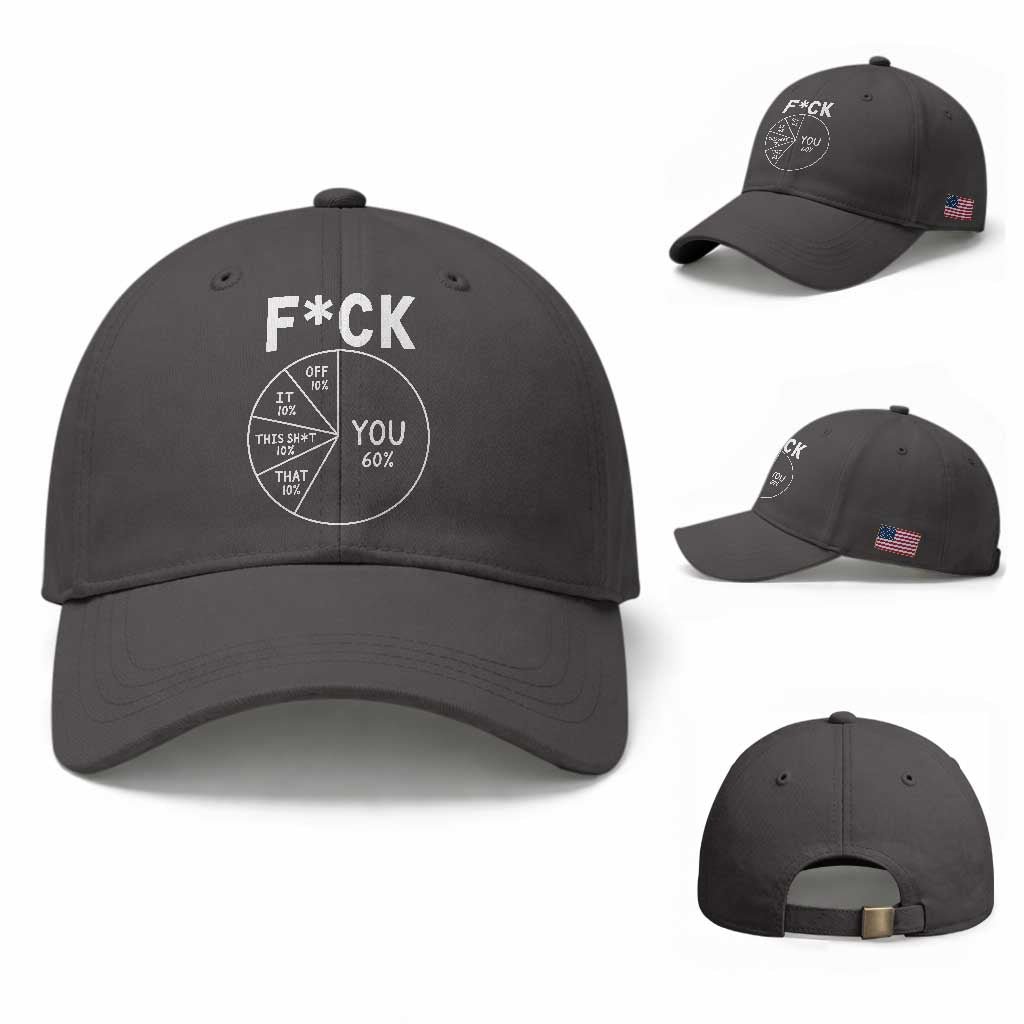 Funny Fuck Profanity Pie Chart You Off It This Shit That Baseball Cap Sarcastic Anti Social Office Humor