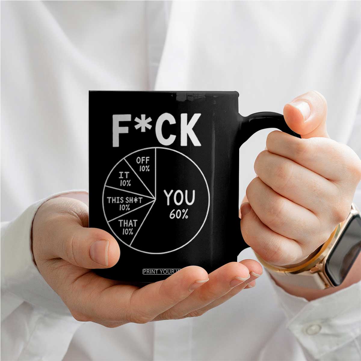 Funny Fuck Profanity Pie Chart You Off It This Shit That Coffee Mug Sarcastic Anti Social Office Humor