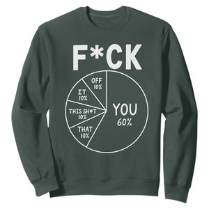 Funny Fuck Profanity Pie Chart You Off It This Shit That Sweatshirt Sarcastic Anti Social Office Humor