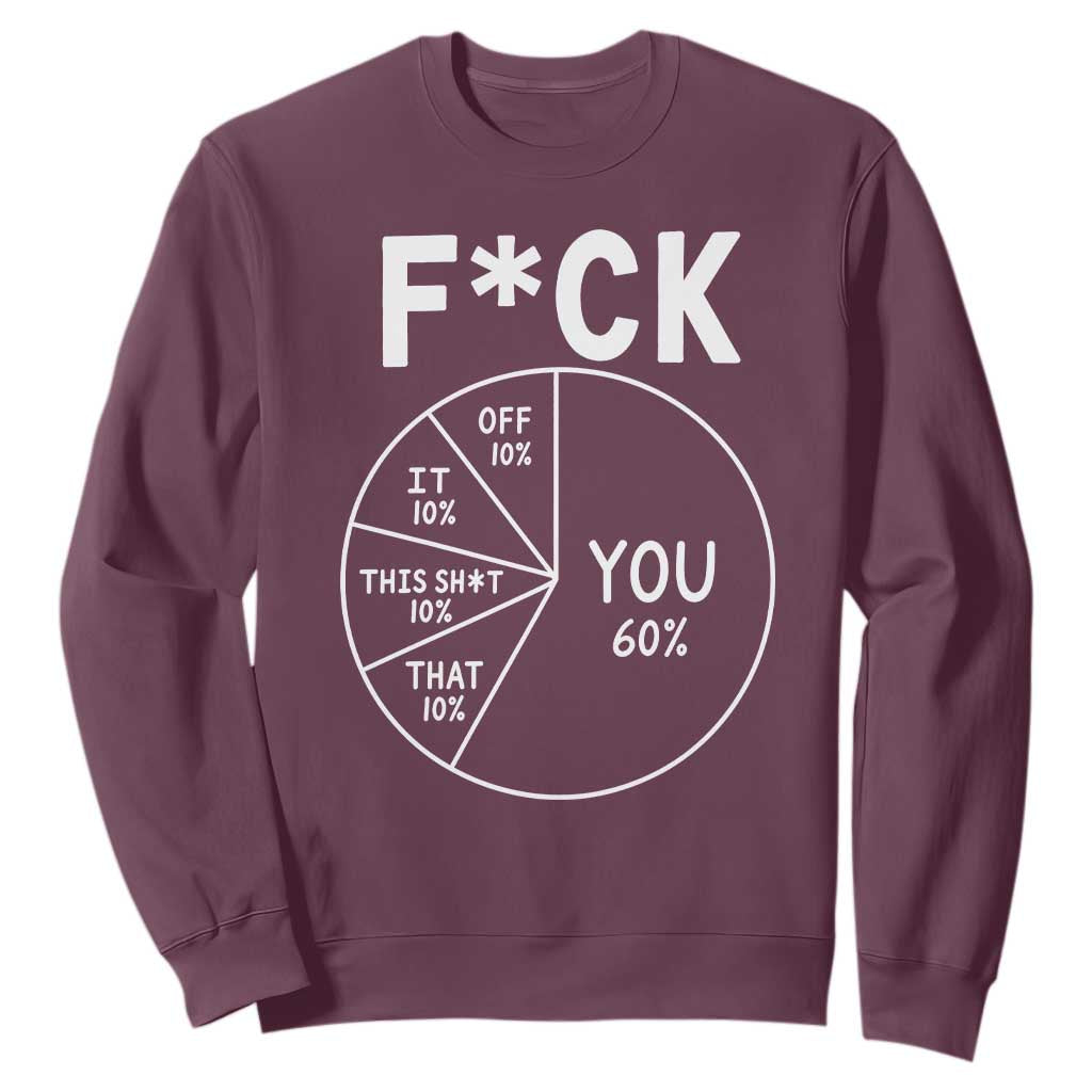 Funny Fuck Profanity Pie Chart You Off It This Shit That Sweatshirt Sarcastic Anti Social Office Humor