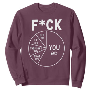 Funny Fuck Profanity Pie Chart You Off It This Shit That Sweatshirt Sarcastic Anti Social Office Humor