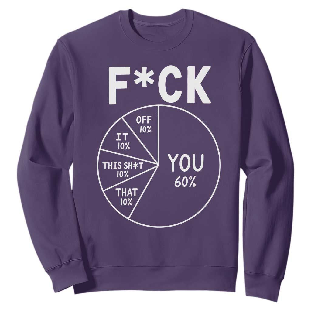 Funny Fuck Profanity Pie Chart You Off It This Shit That Sweatshirt Sarcastic Anti Social Office Humor