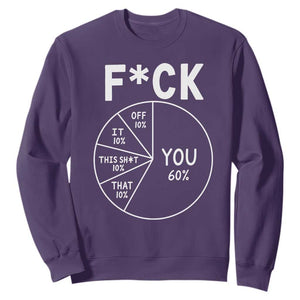 Funny Fuck Profanity Pie Chart You Off It This Shit That Sweatshirt Sarcastic Anti Social Office Humor