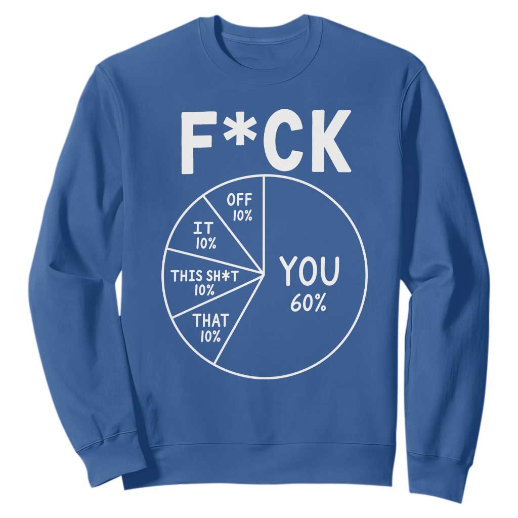 Funny Fuck Profanity Pie Chart You Off It This Shit That Sweatshirt Sarcastic Anti Social Office Humor