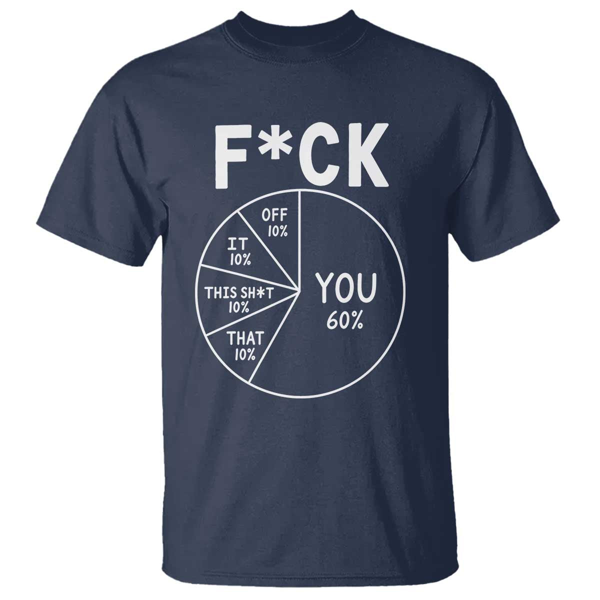 Funny Fuck Profanity Pie Chart You Off It This Shit That T Shirt Sarcastic Anti Social Office Humor