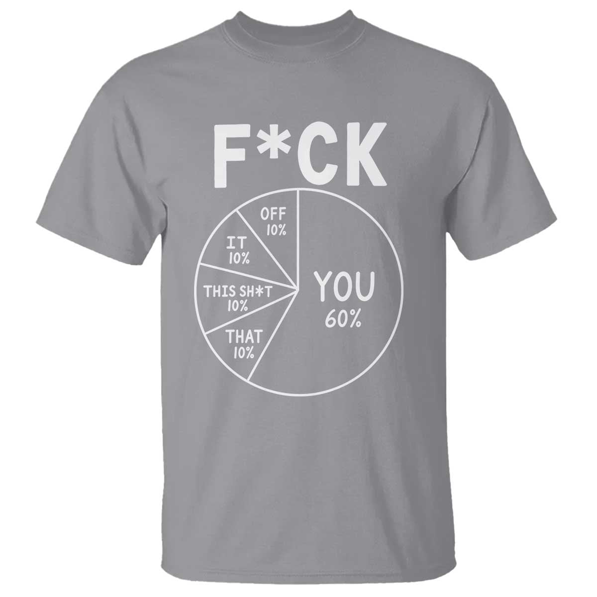 Funny Fuck Profanity Pie Chart You Off It This Shit That T Shirt Sarcastic Anti Social Office Humor