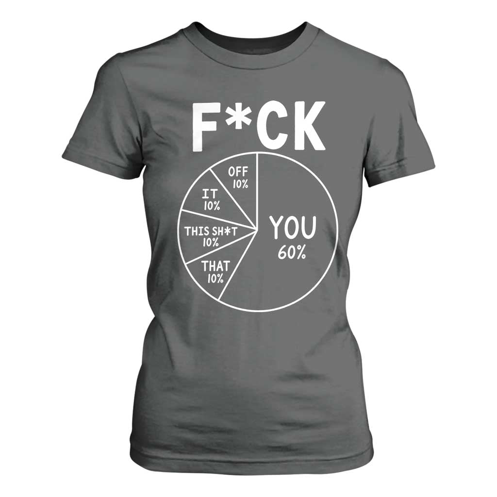Funny Fuck Profanity Pie Chart You Off It This Shit That T Shirt For Women Sarcastic Anti Social Office Humor