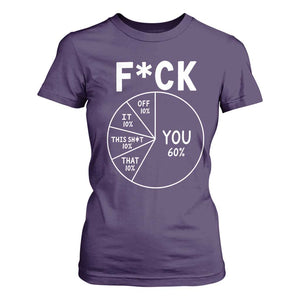 Funny Fuck Profanity Pie Chart You Off It This Shit That T Shirt For Women Sarcastic Anti Social Office Humor