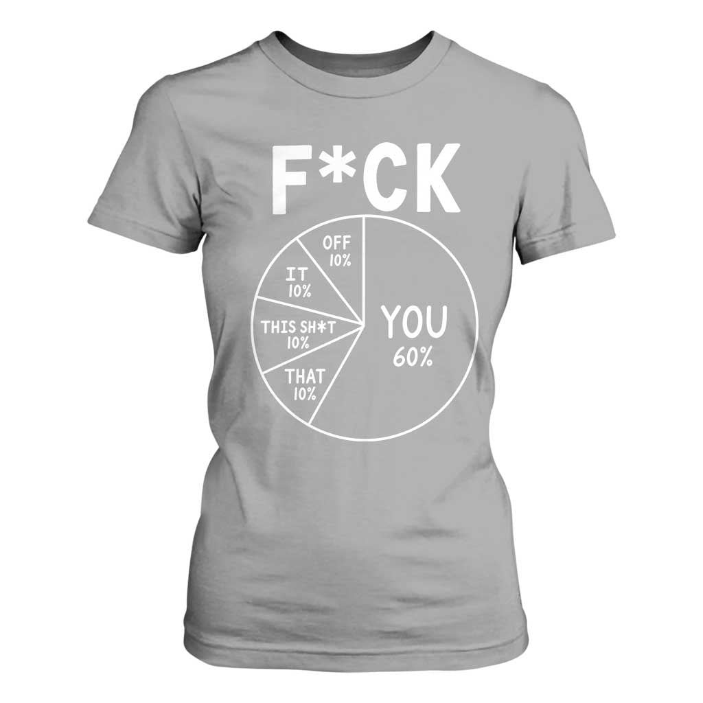 Funny Fuck Profanity Pie Chart You Off It This Shit That T Shirt For Women Sarcastic Anti Social Office Humor