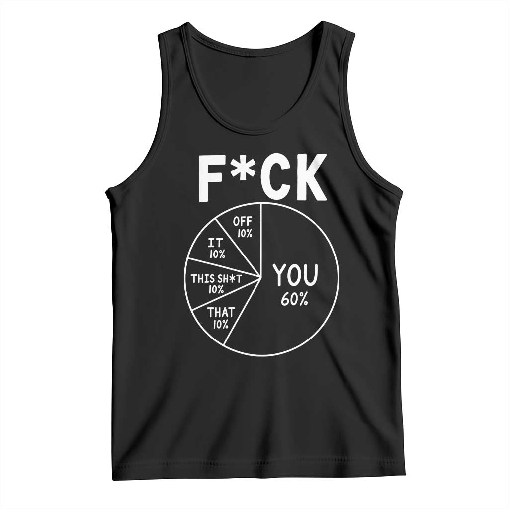 Funny Fuck Profanity Pie Chart You Off It This Shit That Tank Top Sarcastic Anti Social Office Humor