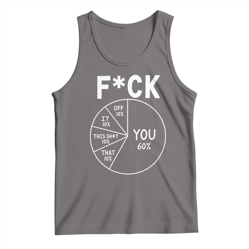 Funny Fuck Profanity Pie Chart You Off It This Shit That Tank Top Sarcastic Anti Social Office Humor