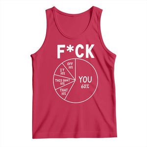 Funny Fuck Profanity Pie Chart You Off It This Shit That Tank Top Sarcastic Anti Social Office Humor
