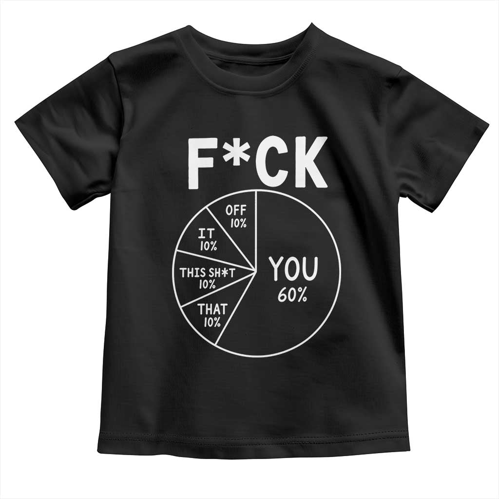 Funny Fuck Profanity Pie Chart You Off It This Shit That Toddler T Shirt Sarcastic Anti Social Office Humor