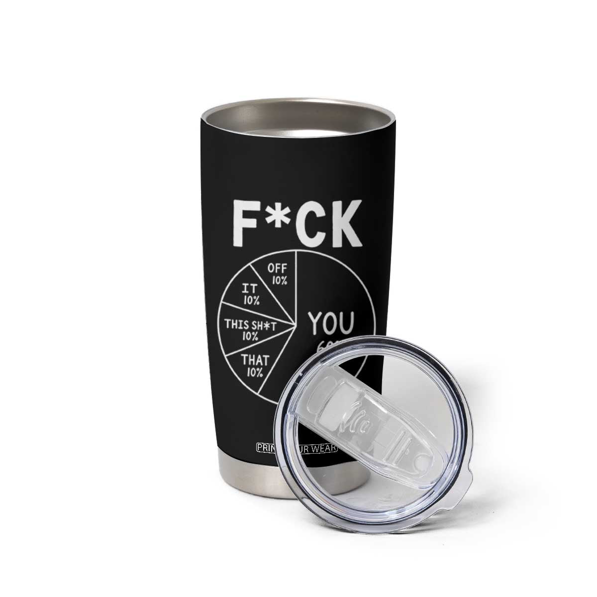 Funny Fuck Profanity Pie Chart You Off It This Shit That Tumbler Cup Sarcastic Anti Social Office Humor