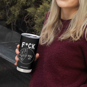 Funny Fuck Profanity Pie Chart You Off It This Shit That Tumbler Cup Sarcastic Anti Social Office Humor